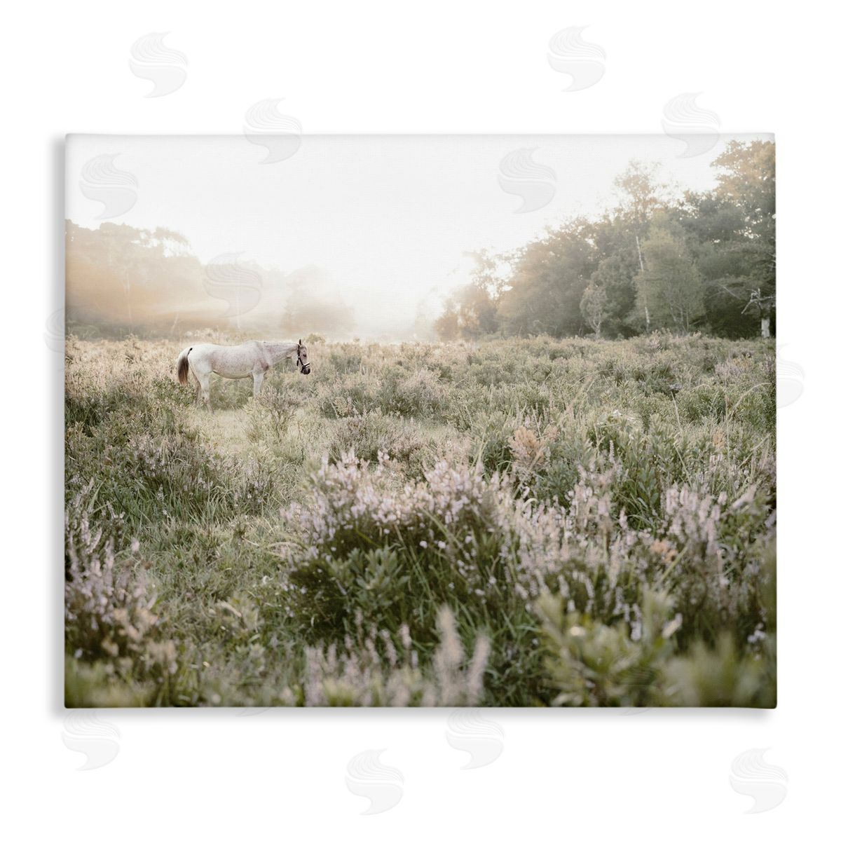 Leah Straatsma Misty Sunset Horse Canvas Wall Art Print