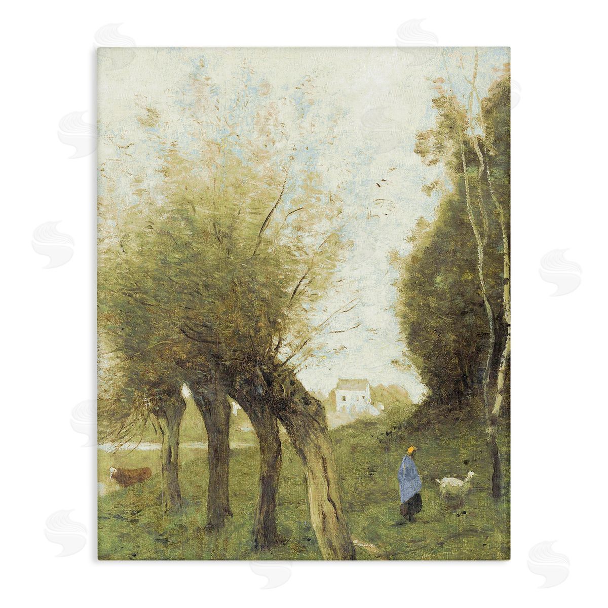 Leah Straatsma Vintage Walk With Animals Canvas Wall Art Print