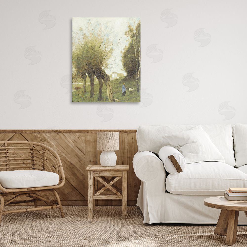 Leah Straatsma Vintage Walk With Animals Printed Wall Art in Room