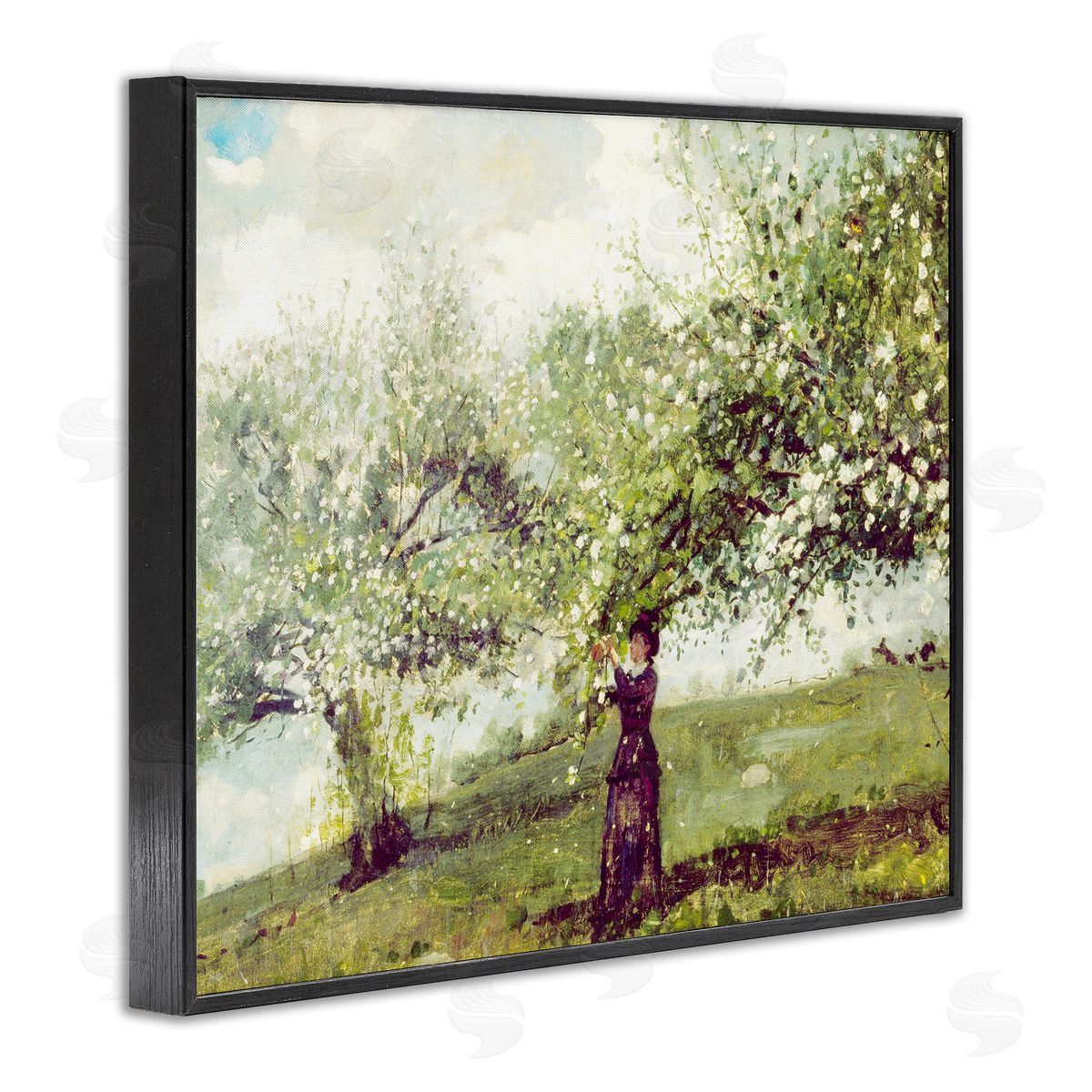 Leah Straatsma Vintage Gathering Blossoms Black Framed Giclee Art Print