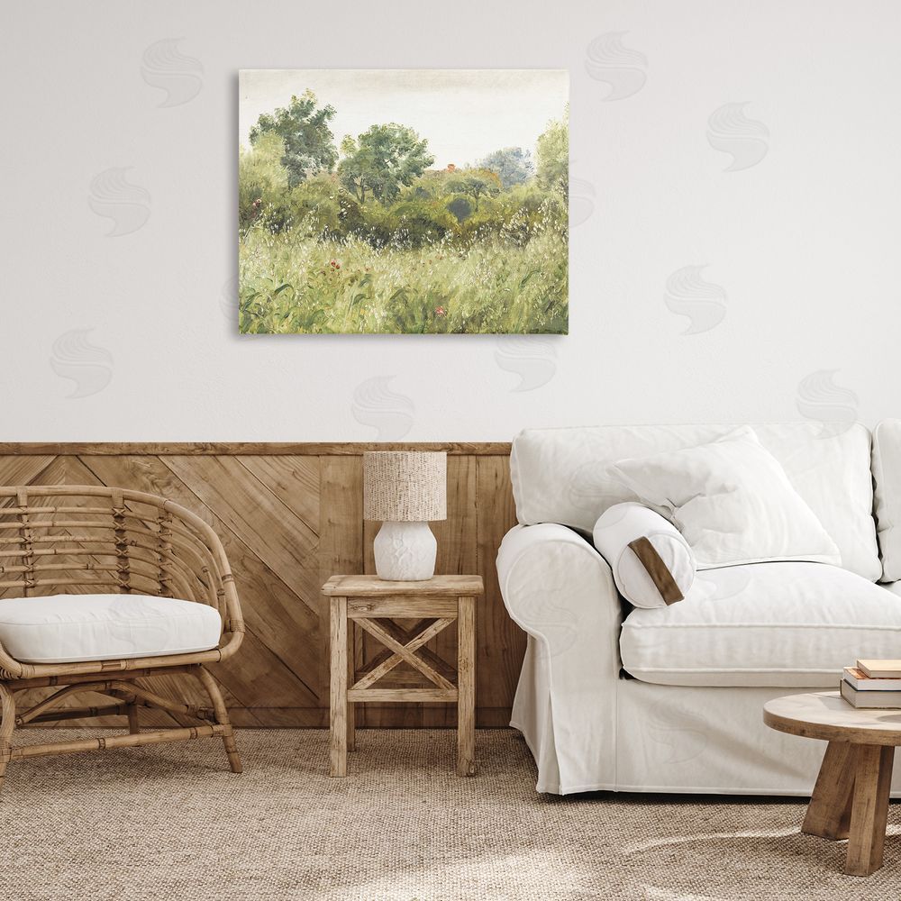 Leah Straatsma Vintage Trees And Fields Printed Wall Art in Room