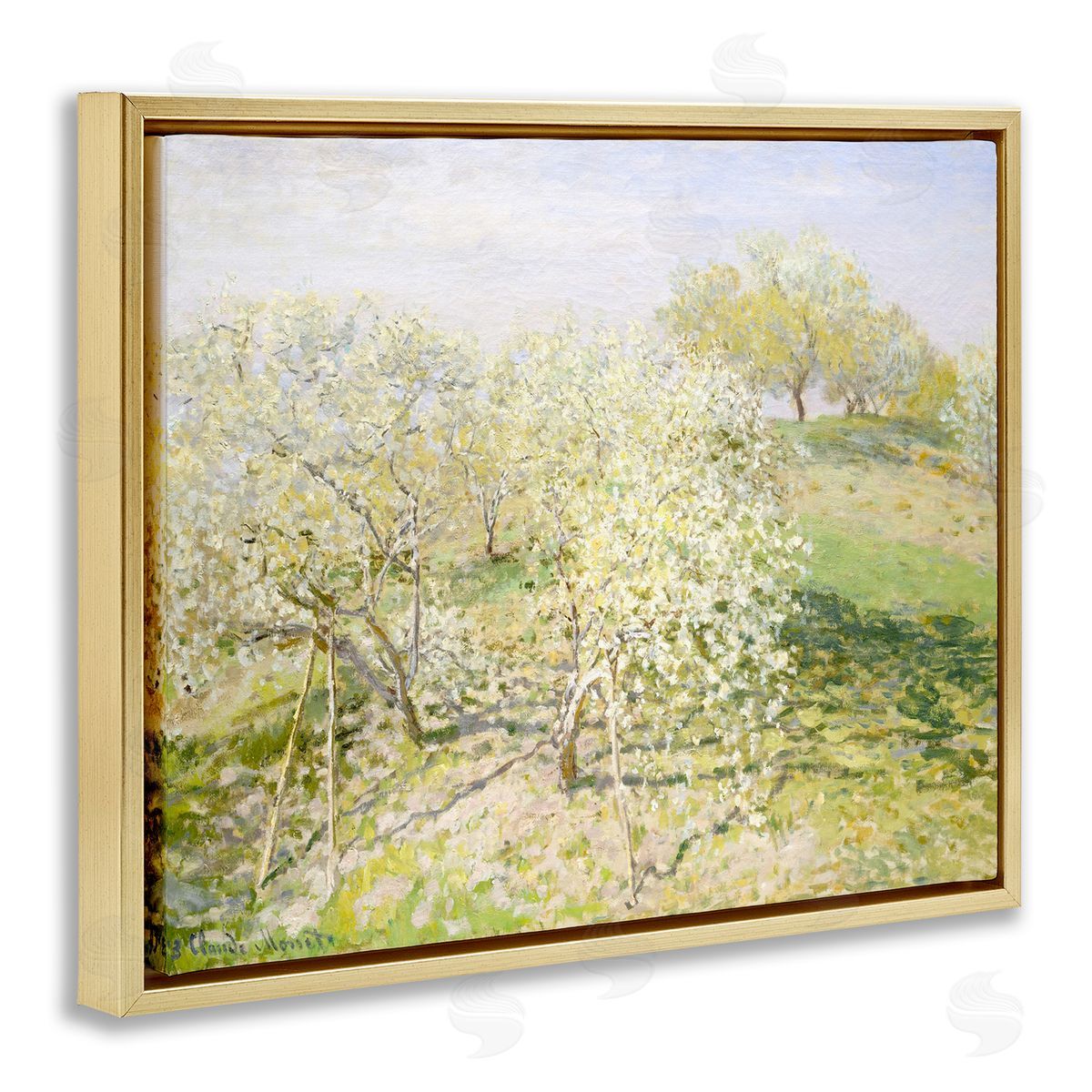 Leah Straatsma Vintage Apple Orchard Gold Floating Frame Canvas Art Print