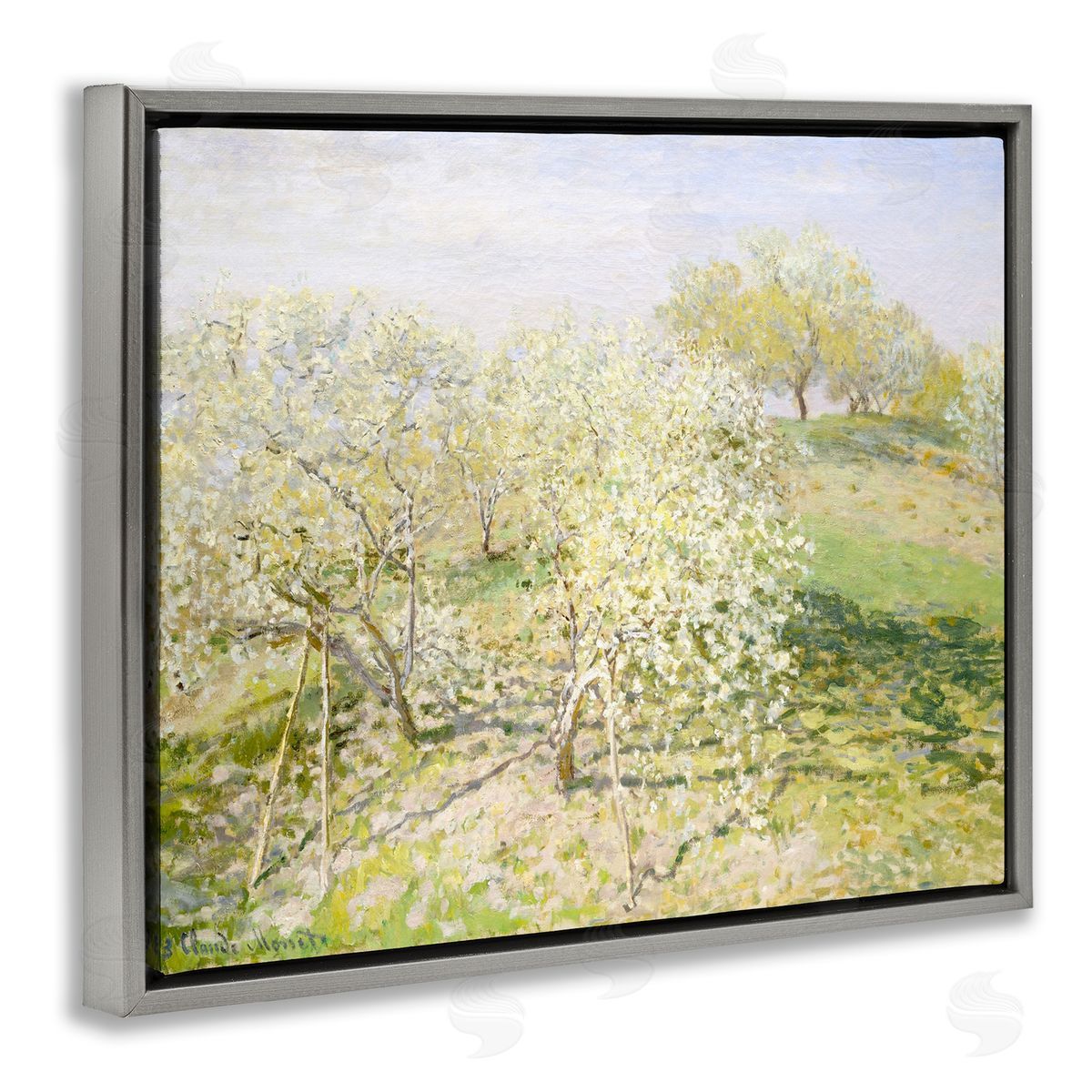 Leah Straatsma Vintage Apple Orchard Gray Floating Frame Canvas Art Print