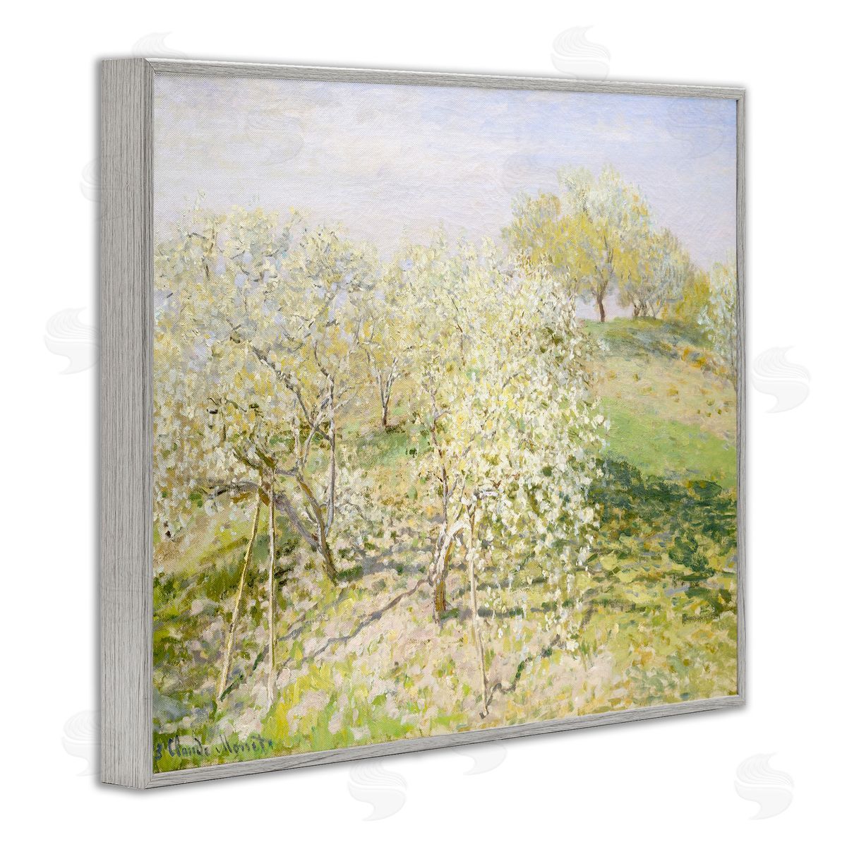 Leah Straatsma Vintage Apple Orchard Gray Framed Giclee Art Print