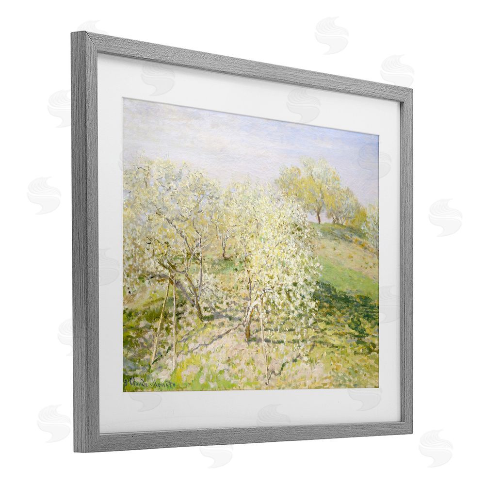 Leah Straatsma Vintage Apple Orchard Gray Framed Print Under Glass Art