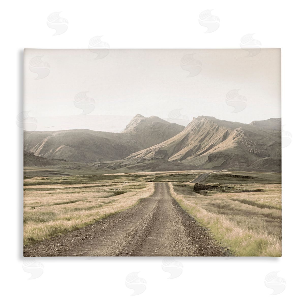 Leah Straatsma Misty Mountain Road View Canvas Wall Art Print