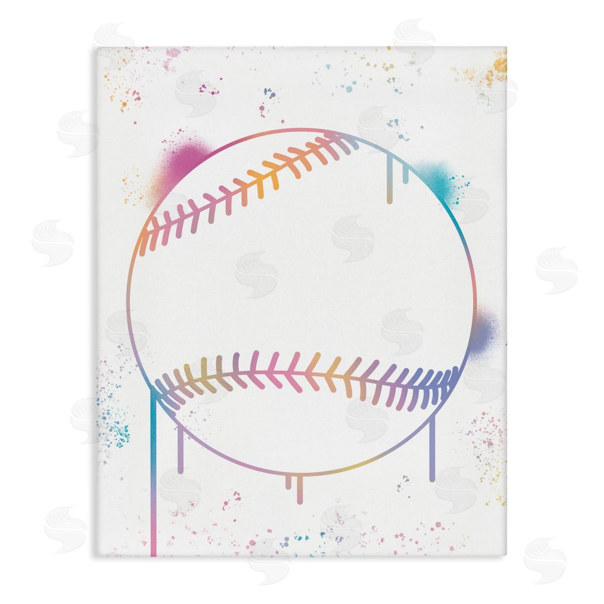 Marcus Prime Graffiti Baseball Drip Canvas Wall Art Print