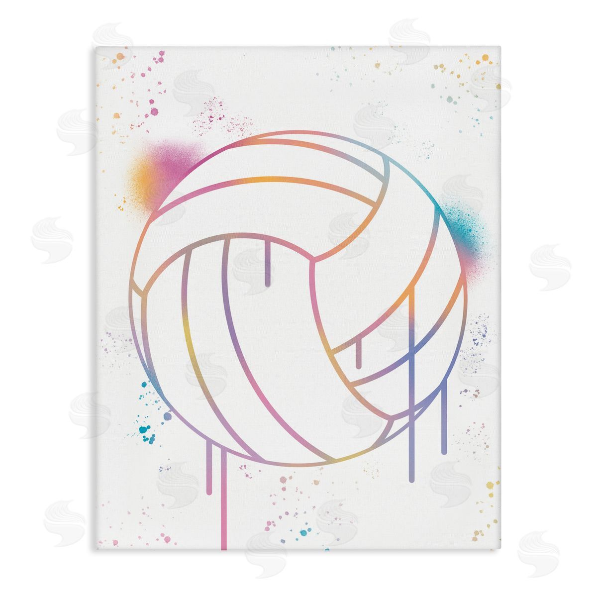 Marcus Prime Graffiti Volleyball Drip Canvas Wall Art Print