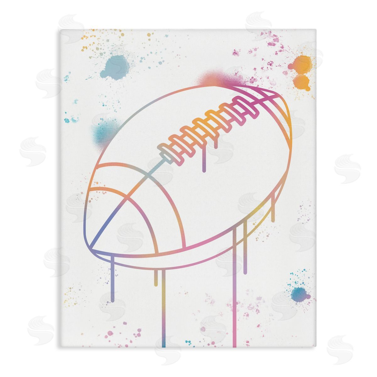 Marcus Prime Graffiti Football Drip Canvas Wall Art Print