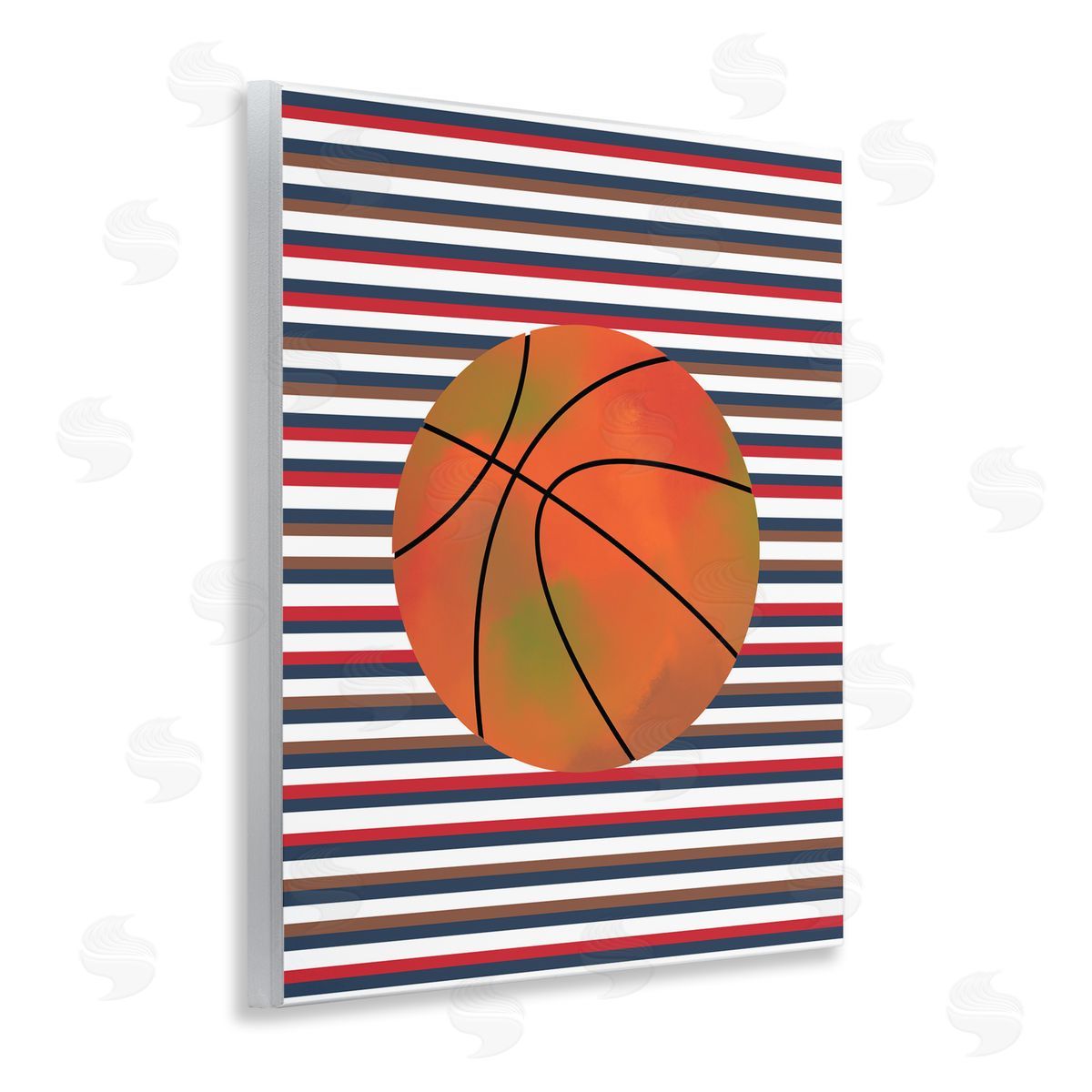 Marcus Prime Stripes And Sports Basketball Wall Plaque Art Print