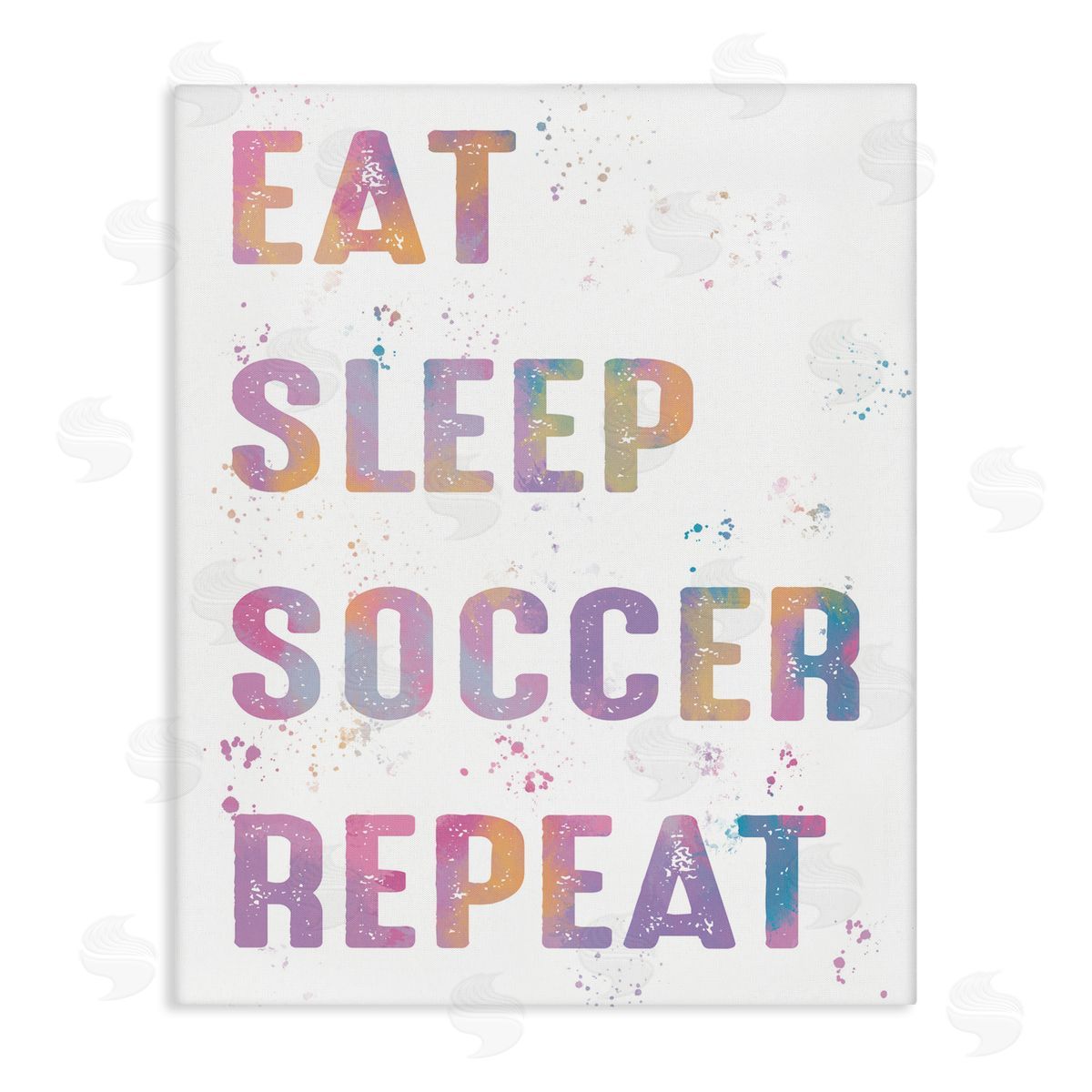 Marcus Prime Eat Sleep Soccer Life Pastel Canvas Wall Art Print