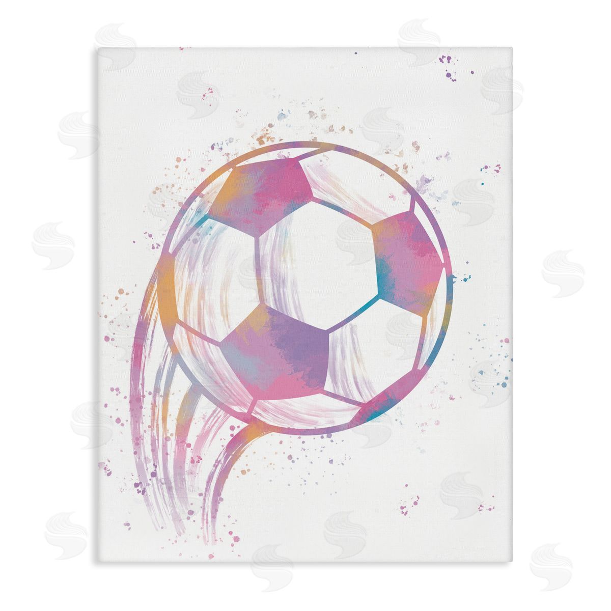 Marcus Prime Fast Pastel Soccer Ball Canvas Wall Art Print