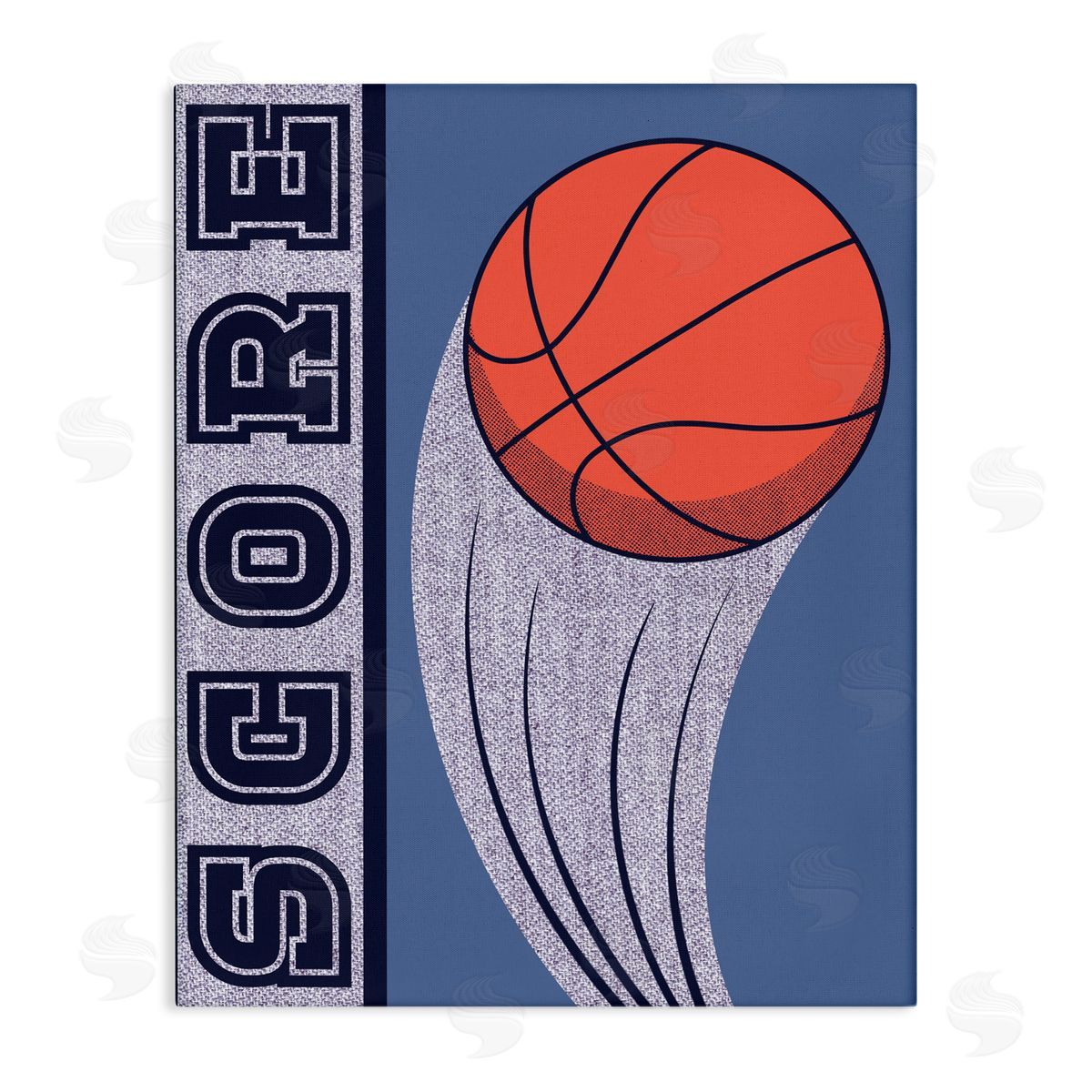 Marcus Prime Score Vintage Basketball Canvas Wall Art Print