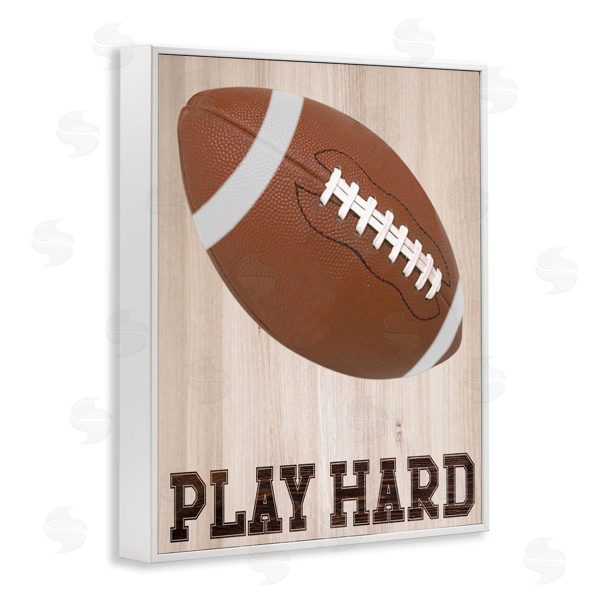 Marcus Prime Play Hard Football White Frame Giclee Art Print