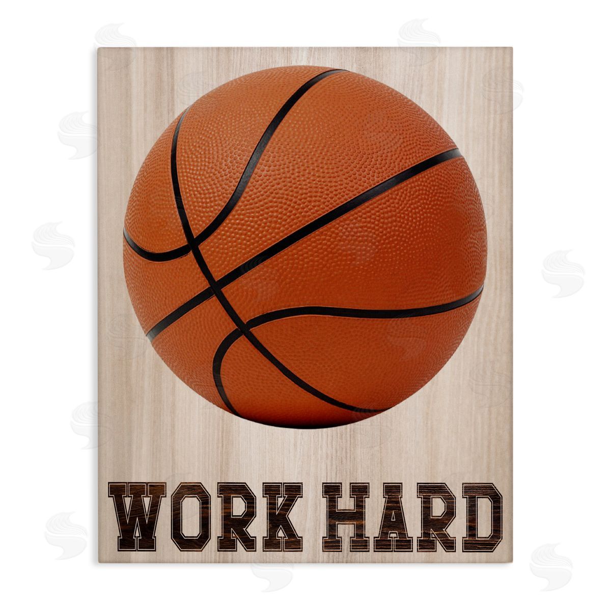 Marcus Prime Work Hard Basketball Canvas Wall Art Print
