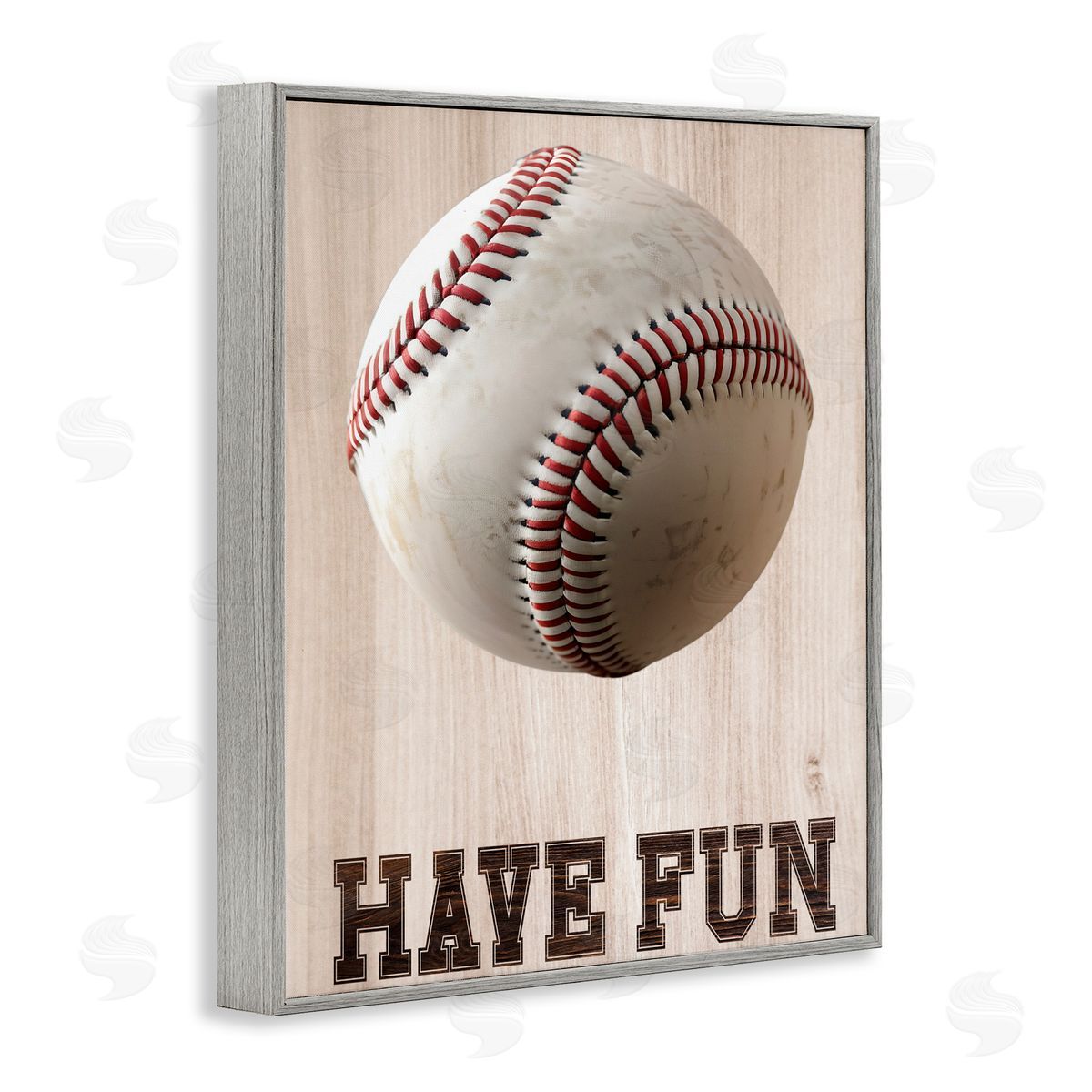 Marcus Prime Have Fun Baseball Gray Framed Giclee Art Print