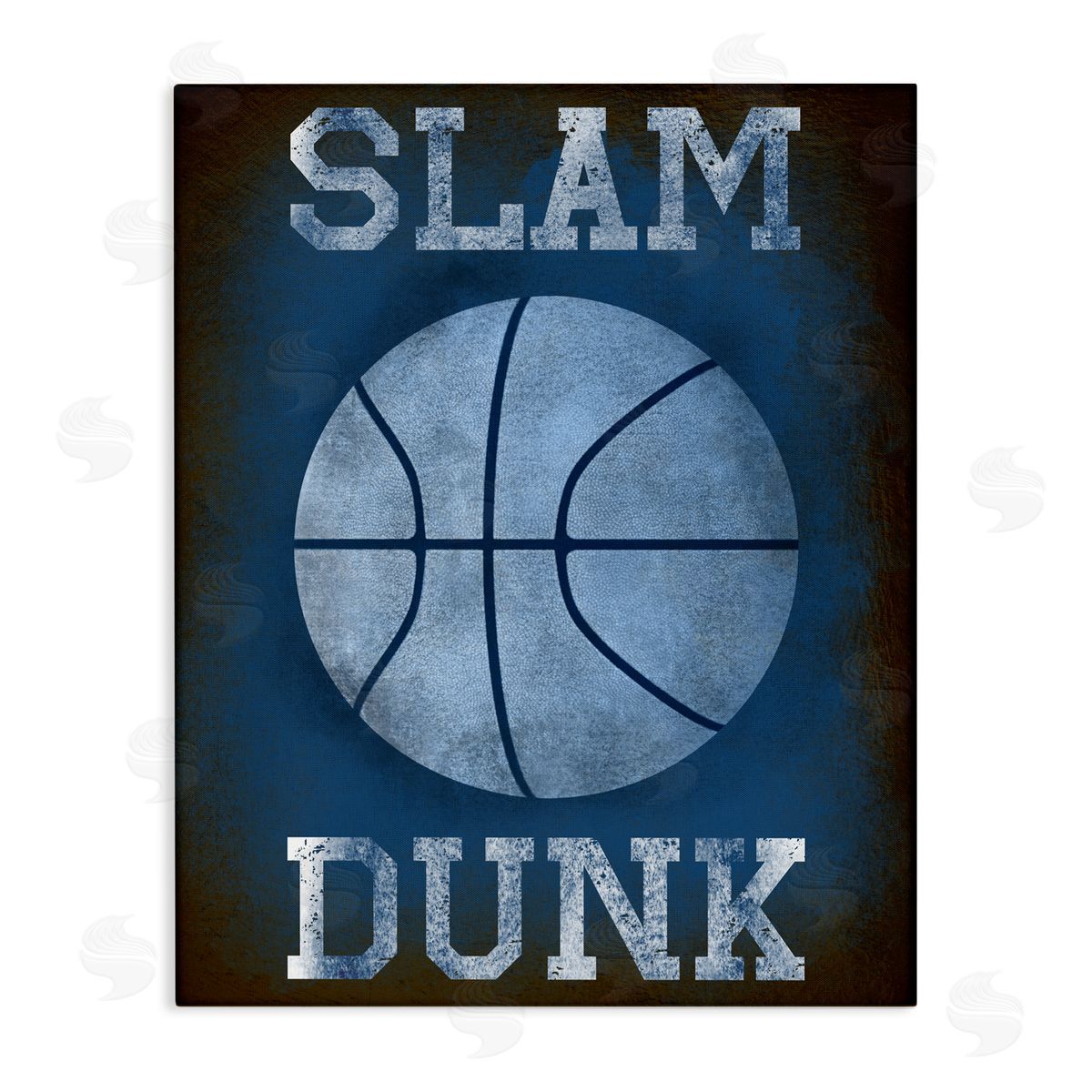 Marcus Prime Slam Dunk Navy Blue Sports Canvas Wall Art Print