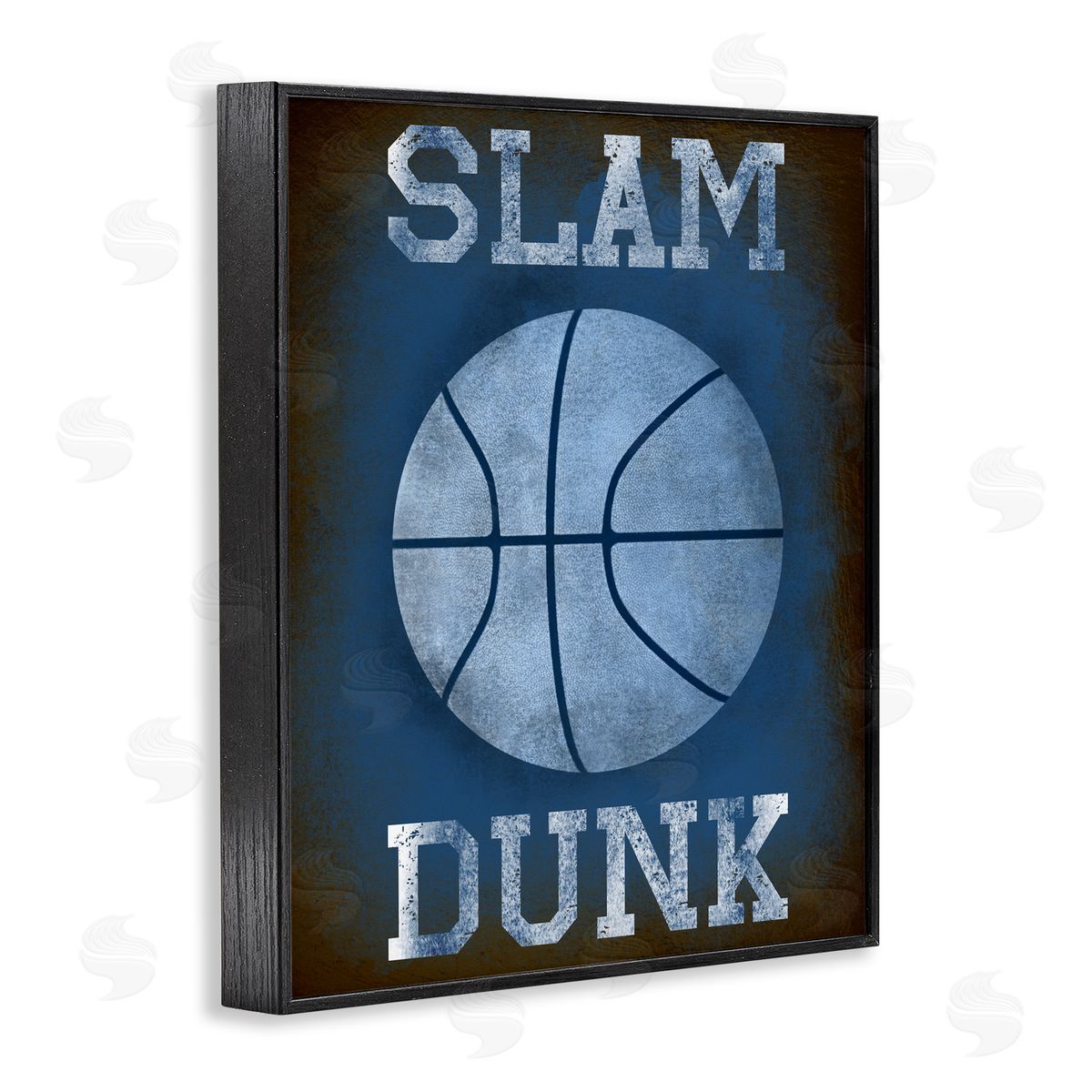 Marcus Prime Slam Dunk Navy Blue Sports Black Framed Giclee Art Print
