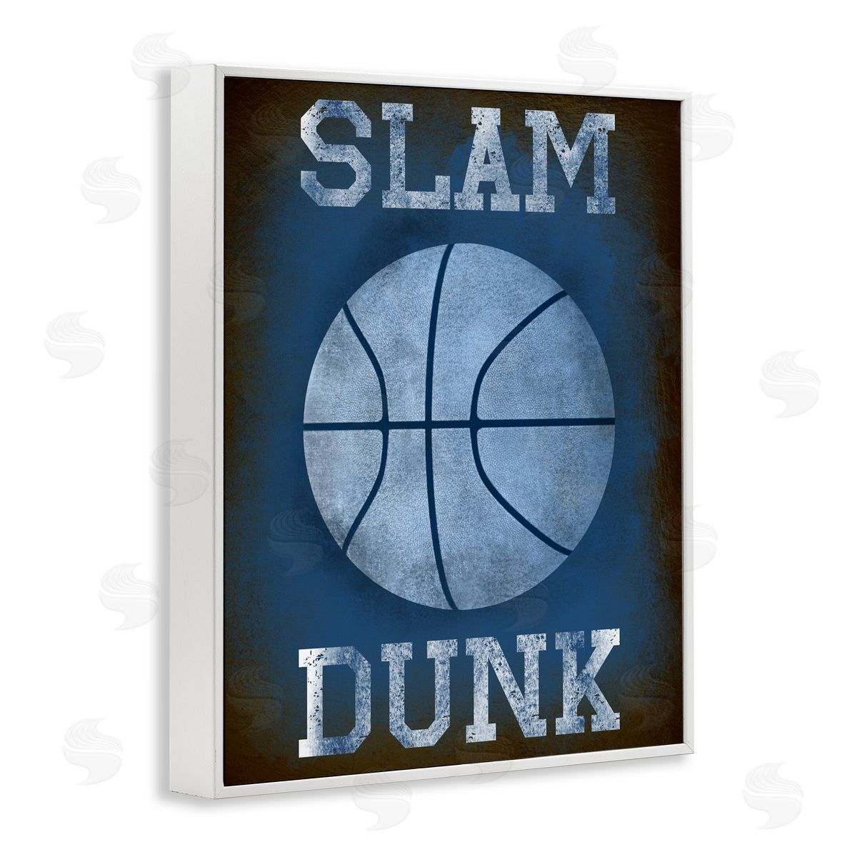 Marcus Prime Slam Dunk Navy Blue Sports White Frame Giclee Art Print
