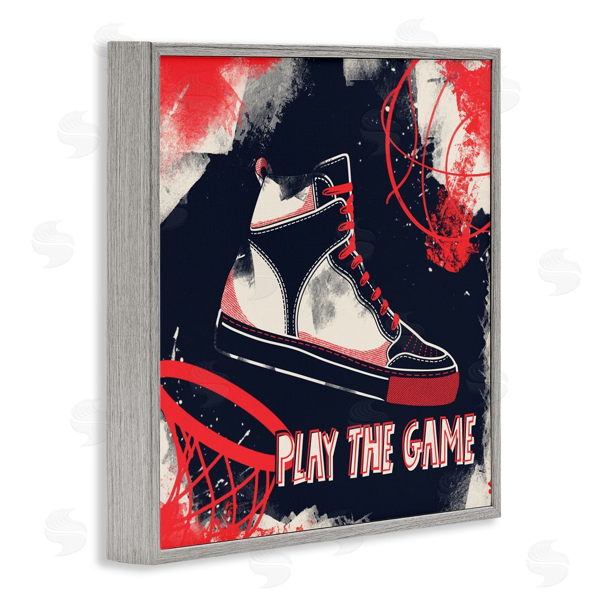 Marcus Prime Play The Game Urban Graffiti Gray Framed Giclee Art Print