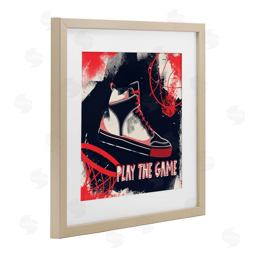 Marcus Prime Play The Game Urban Graffiti Birch Framed Print Under Glass Art