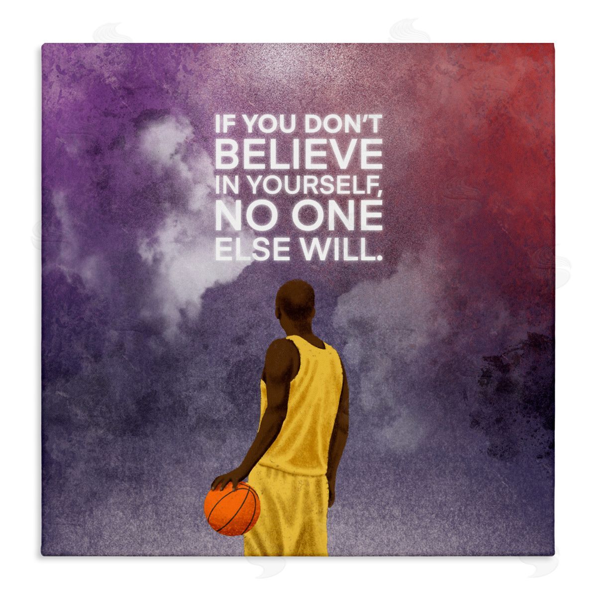 Marcus Prime Believe In Yourself Athlete Quote Canvas Wall Art Print