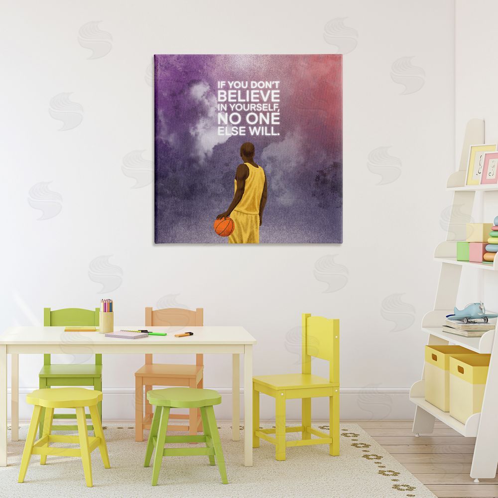 Marcus Prime Believe In Yourself Athlete Quote Printed Wall Art in Room