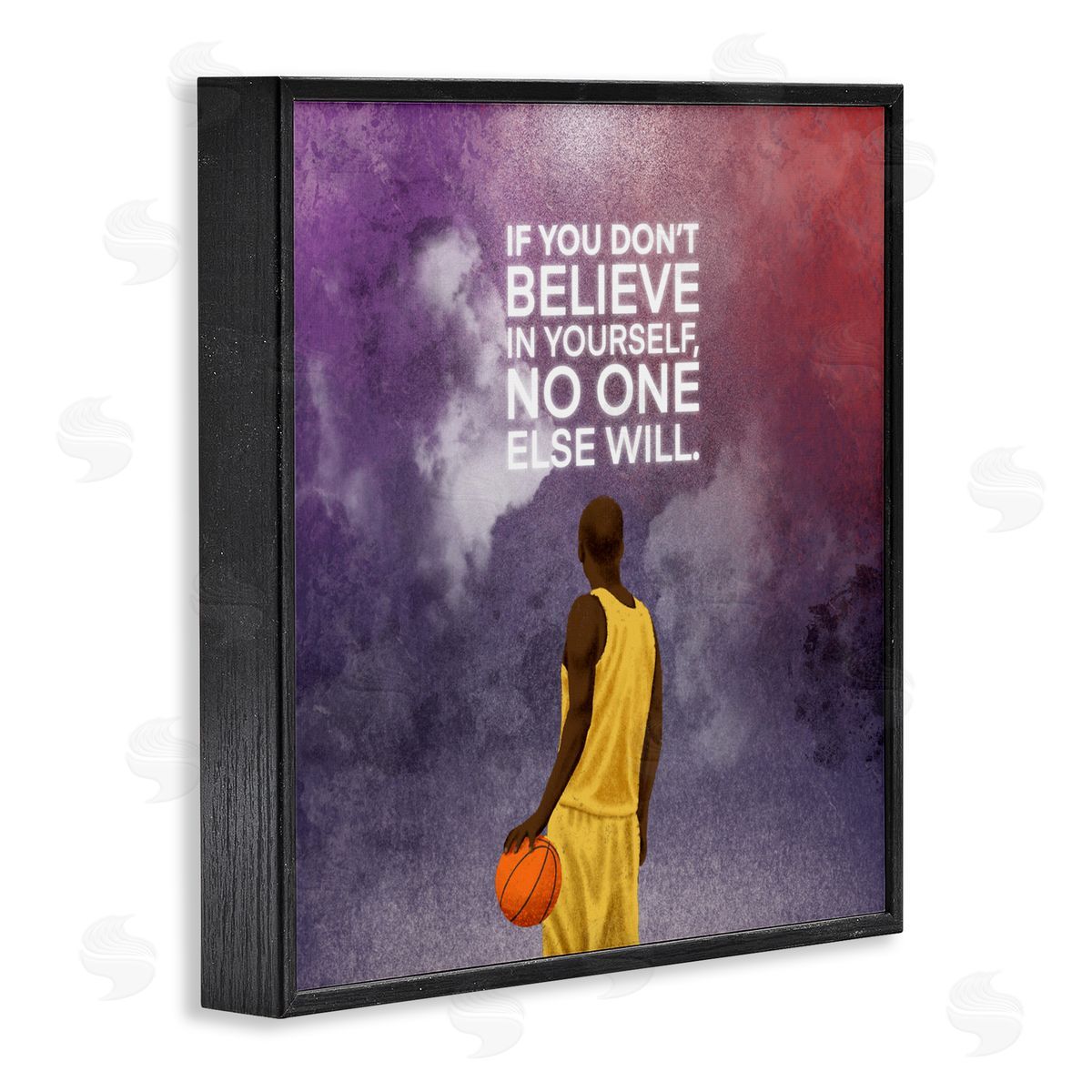 Marcus Prime Believe In Yourself Athlete Quote Black Framed Giclee Art Print