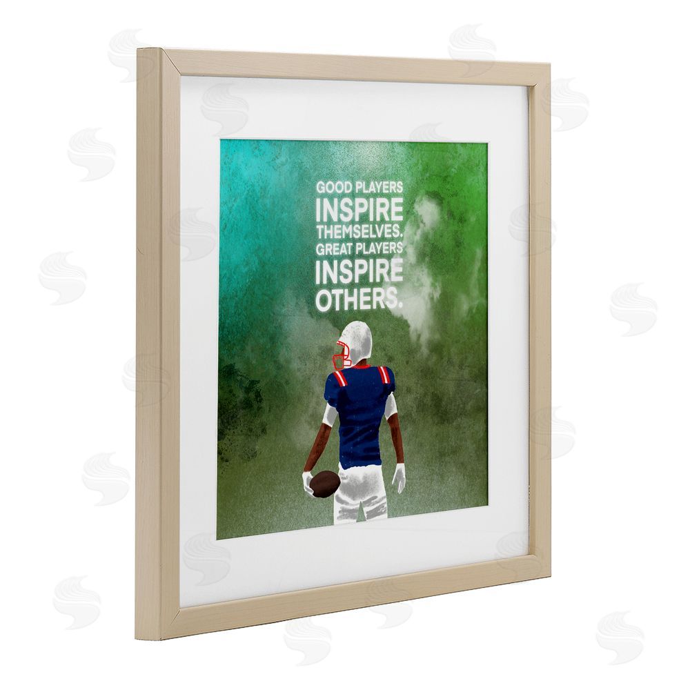 Marcus Prime Great Players Inspiring Athlete Quote Birch Framed Print Under Glass Art