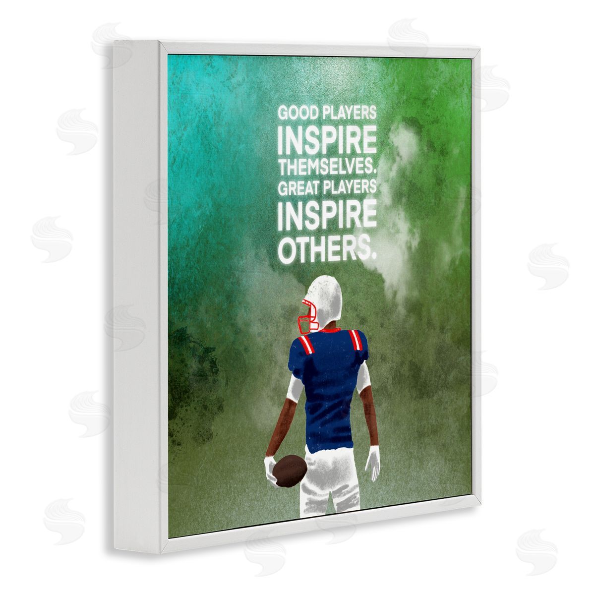 Marcus Prime Great Players Inspiring Athlete Quote White Frame Giclee Art Print