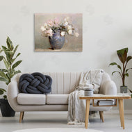 Leah Straatsma | Vintage Roses In Blue Vase