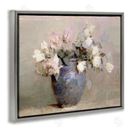 Leah Straatsma | Vintage Roses In Blue Vase