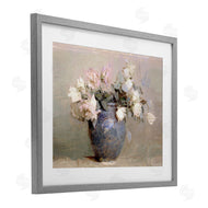 Leah Straatsma | Vintage Roses In Blue Vase