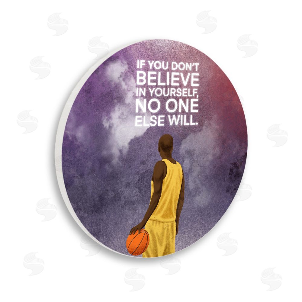 Marcus Prime Believe In Yourself Basketball Wall Plaque Art Print