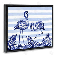 Paul Brent | Indigo Brushstroke Flamingos