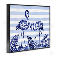 Paul Brent | Indigo Brushstroke Flamingos