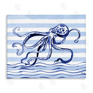 Paul Brent | Indigo Brushstroke Octopus