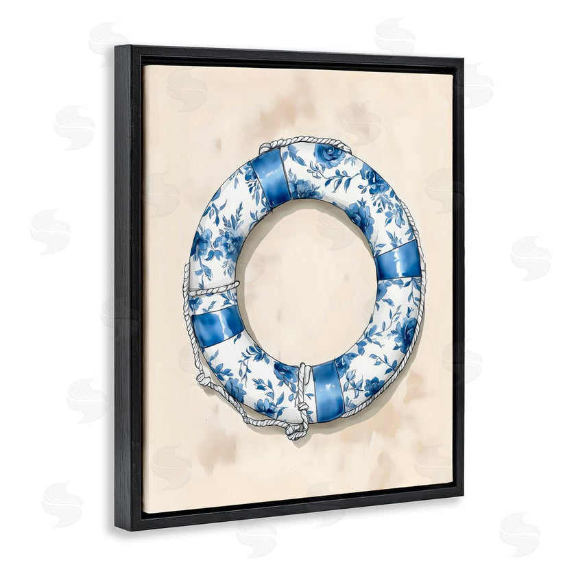 Arlington Prints | Blue Floral Life Preserver