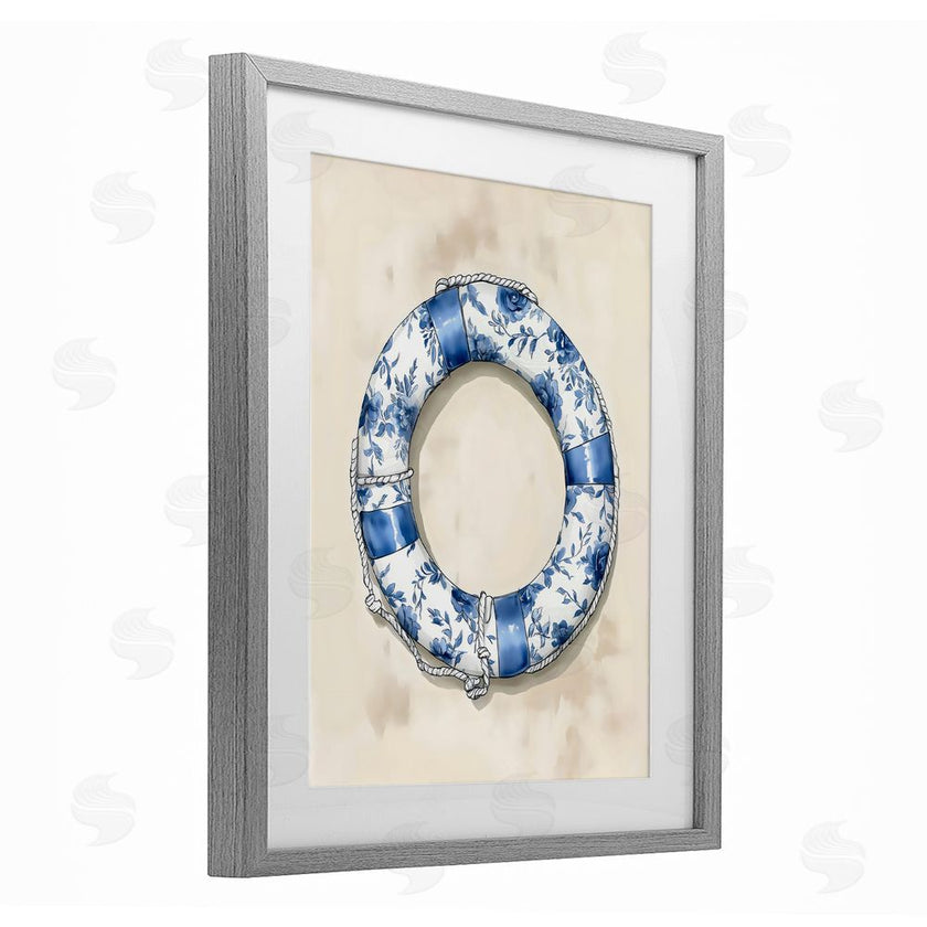 Arlington Prints | Blue Floral Life Preserver