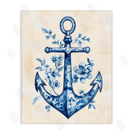 Arlington Prints | Blue Floral Life Anchor