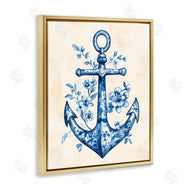 Arlington Prints | Blue Floral Life Anchor