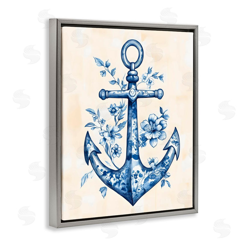 Arlington Prints | Blue Floral Life Anchor