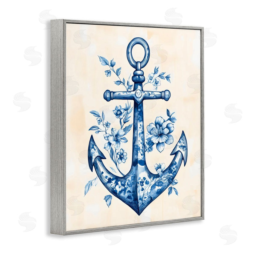 Arlington Prints | Blue Floral Life Anchor