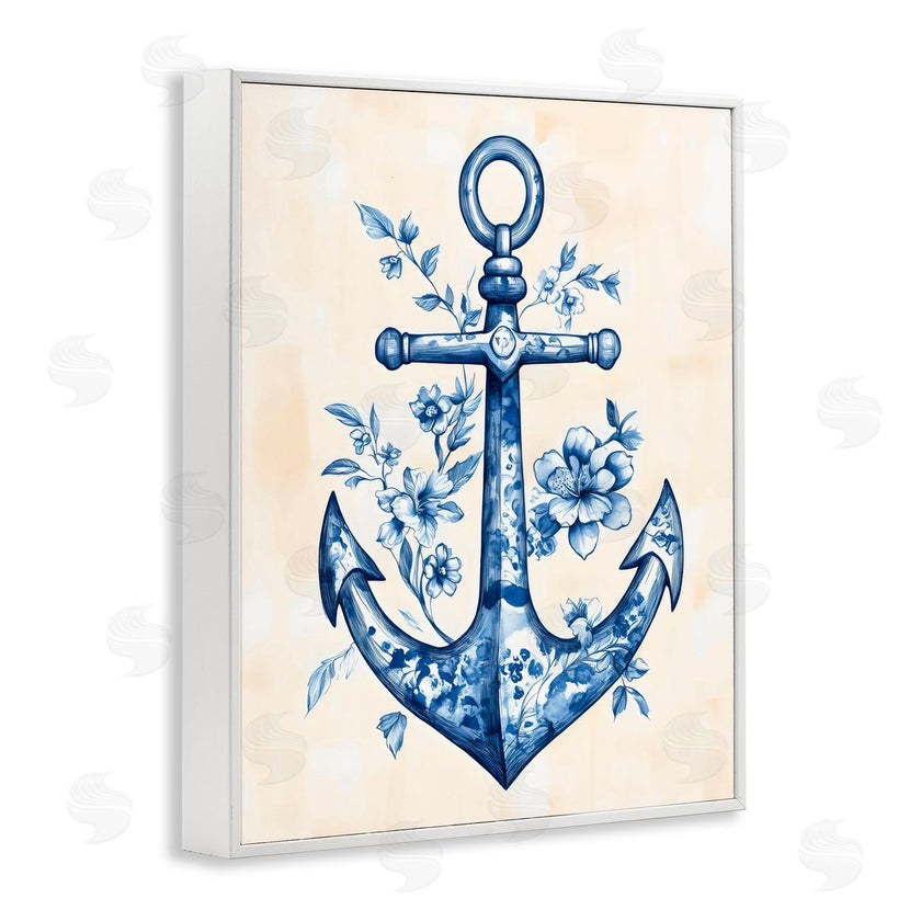 Arlington Prints | Blue Floral Life Anchor