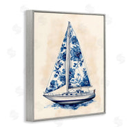 Arlington Prints | Blue Floral Sailboat
