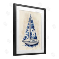 Arlington Prints | Blue Floral Sailboat