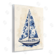 Arlington Prints | Blue Floral Sailboat