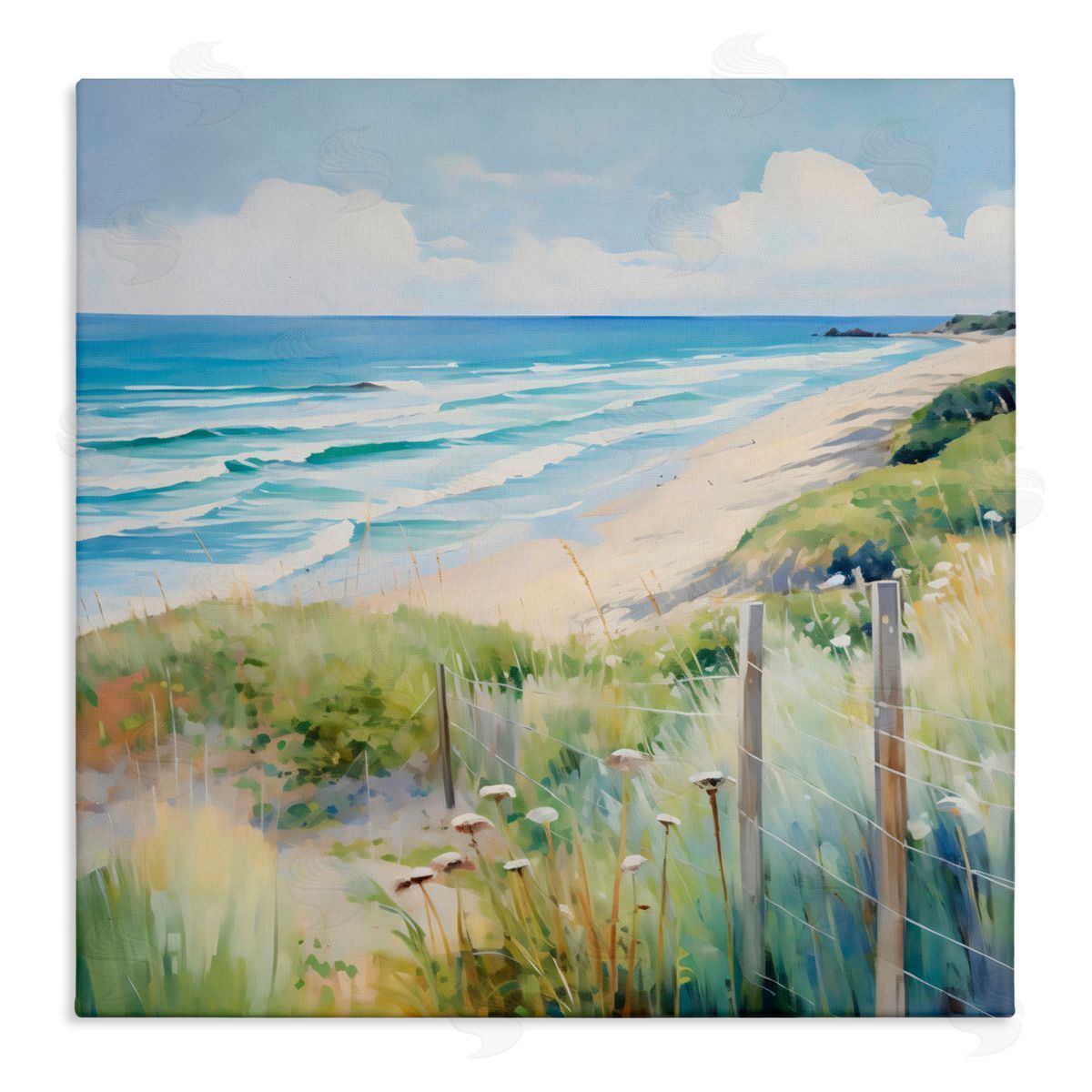 Creative Studio Along The Coast Scenic View Canvas Wall Art Print