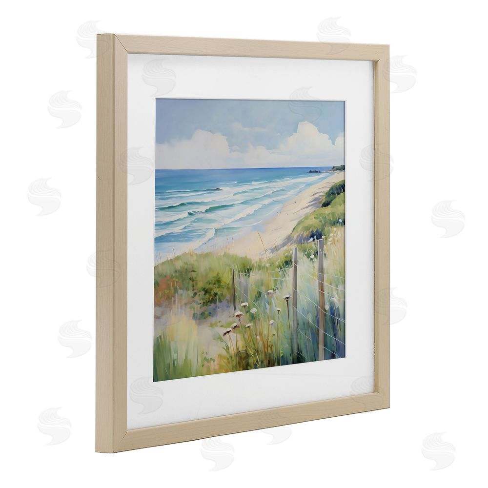 Creative Studio Along The Coast Scenic View Birch Framed Print Under Glass Art