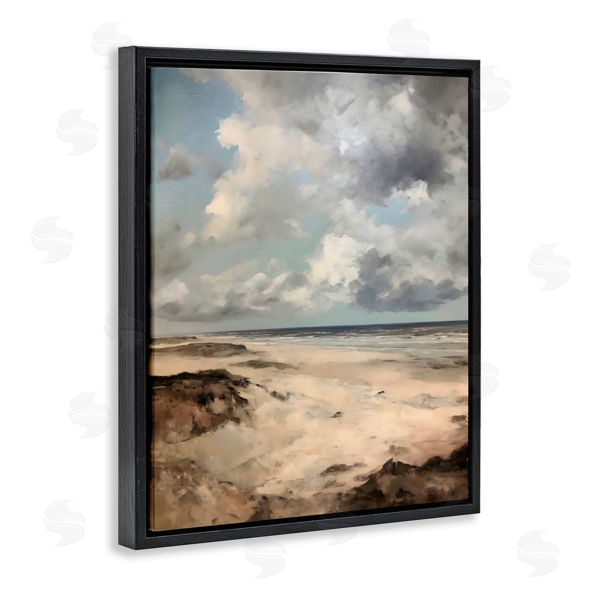 Creative Studio Scenic Place Seascape Black Floating Frame Canvas Wall Art Print